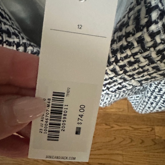 Janie and Jack Women's Classic Black and White Blazer - Picture 2 of 8